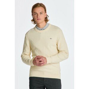 SVETER GANT COTTON TEXTURE C-NECK biela L