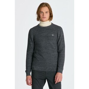 SVETER GANT 2TONE LINKS-LINKS C-NECK šedá 4XL