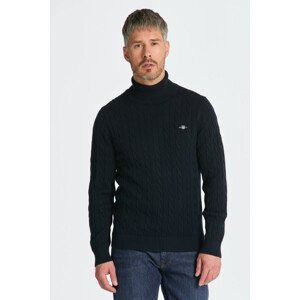 ROLÁK GANT COTTON CABLE TURTLE NECK modrá XXXL