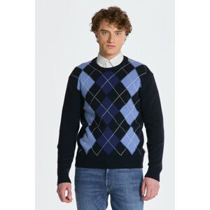 SVETER GANT ARGYLE C- NECK modrá M