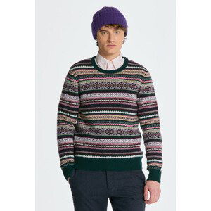 SVETER GANT MULTI COLOUR FAIR ISLE C-NECK zelená S