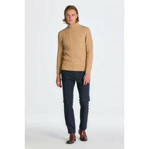 NOHAVICE GANT SLIM BRUSHED TWO TONE TWILL PANTS modrá 32/30