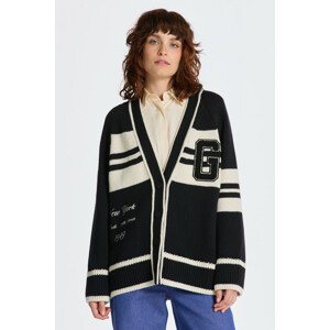 SVETER GANT VARSITY V-NECK CARDIGAN čierna L