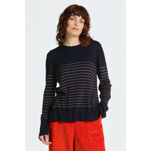 SVETER GANT STRIPE RIBBED KNIT C-NECK modrá M