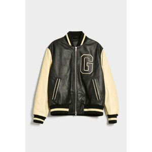 BUNDA GANT GANT UNISEX LEATHER VARSITY JACKET čierna L