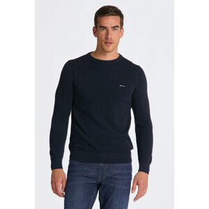 SVETER GANT COTTON PIQUE C-NECK modrá XS