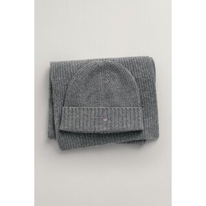 SET ČAPICA A ŠÁL GANT SHIELD BEANIE & SCARF GIFT SET šedá None