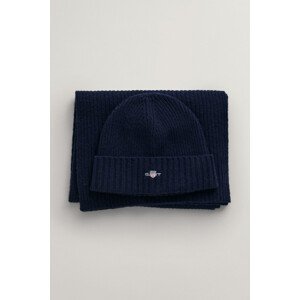 SET ČAPICA A ŠÁL GANT SHIELD BEANIE & SCARF GIFT SET modrá None