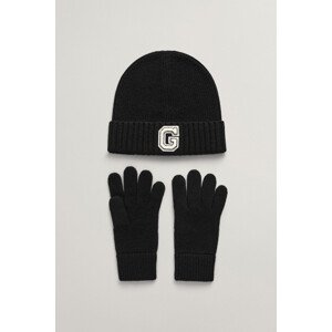 SET ČAPICA A RUKAVICE GANT G BEANIE & GLOVES GIFT SET čierna None