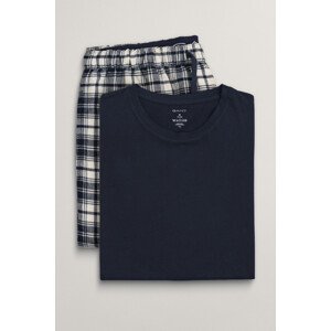 PYŽAMO GANT FLANNEL PANTS AND T-SHIRT GB modrá L