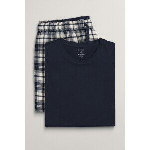 PYŽAMO GANT FLANNEL PANTS AND T-SHIRT GB modrá XXL