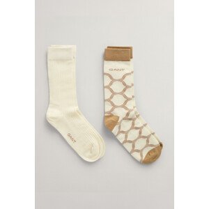 PONOŽKY GANT SOCKS 2-PACK GIFT BOX hnedá 36/38