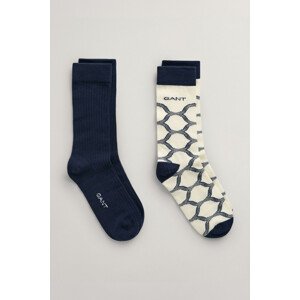 PONOŽKY GANT SOCKS 2-PACK GIFT BOX modrá 36/38