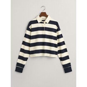 POLOKOŠEĽA GANT STRIPED CROPPED RUGGER modrá 134/140