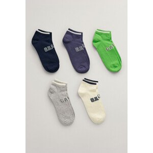 PONOŽKY GANT SNEAKER SOCKS 5-PACK šedá 31/33