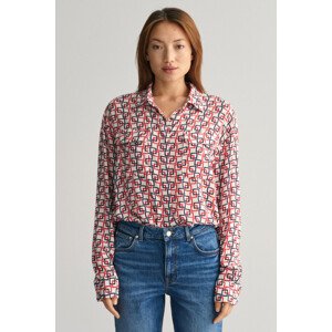 BLÚZKA GANT REL GEOMETRIC PRINT SHIRT biela 36