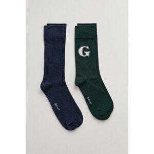 PONOŽKY GANT G SOCKS 2-PACK GIFT BOX zelená 40/42