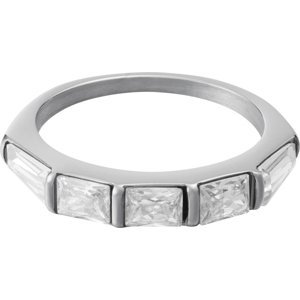 Oceľový prsteň Square Zirconia Veľkosť prstenu: 50