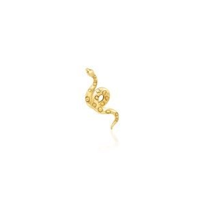 Bezzávitová koncovka piercingu zo 14 kt zlata 585/1000 Textured Snake Barva produktu: žlté zlato