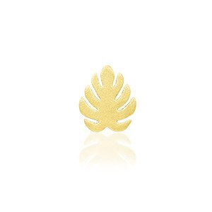 Bezzávitová koncovka piercingu zo 14 kt zlata 585/1000 Monstera Barva produktu: biele zlato