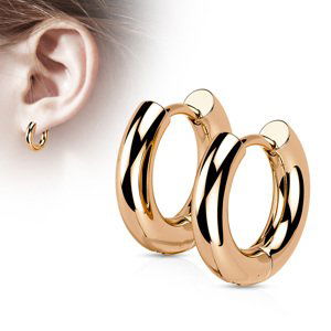 Oceľové kruhové náušnice Livia Délka / Průměr: 8 mm, Farba: Rosegold, Veľkosť: 3 mm