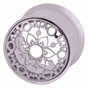 Oceľový tunel Wildcat Silver mandala Veľkosť: 10 mm