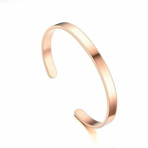 Oceľový náramok s rytinou textu na prianie - rosegold Velikost náramku: 3 mm