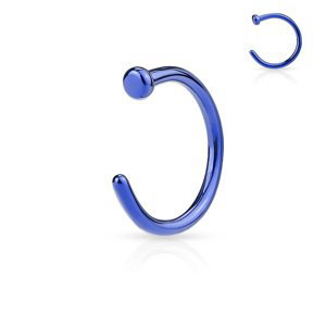 nosovka krúžok Farba: modrá, Veľkosť piercingu: 1 mm x 8 mm