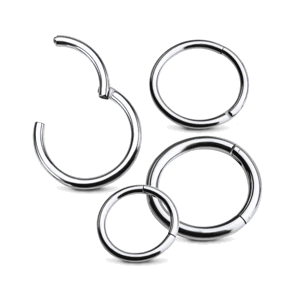 Oceľový segment s otváraním Veľkosť piercingu: 0,8 mm x 6 mm