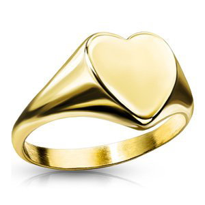Oceľový prsteň Golden Heart Veľkosť prstenu: 52
