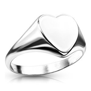 Oceľový prsteň Silver Heart Veľkosť prstenu: 52
