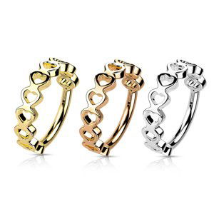 Oceľový segment s otváraním Hearts Délka / Průměr: 8 mm, Farba: Rosegold