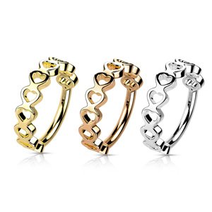 Oceľový segment s otváraním Hearts Délka / Průměr: 10 mm, Farba: Rosegold