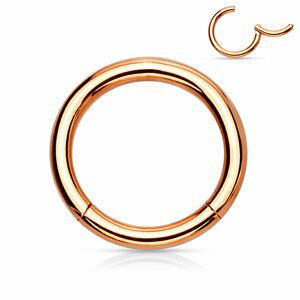 Rosegold oceľový segment s otváraním Veľkosť piercingu: 1,6 mm x 8 mm