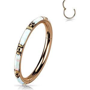 Titánový krúžok s otváraním Olivia Délka / Průměr: 8 mm, Farba: Rosegold, Veľkosť: 1,2 mm