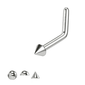 Titánový piercing do nosa do L - rôzne druhy Typ: gulička, Veľkosť piercingu: 0,8 mm