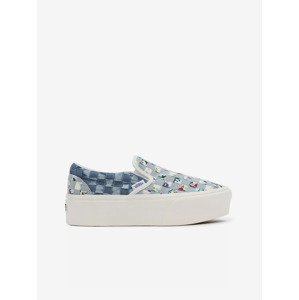 Vans Woven Classic Stackform Slip On Modrá