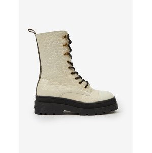 Scotch & Soda Aubri Mid Boot Off White Croco Členková obuv Biela