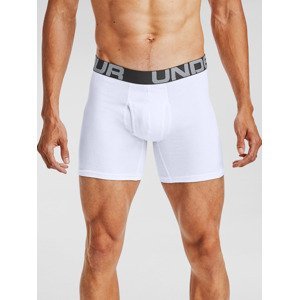 Under Armour UA Charged Cotton 6in Boxerky 3 ks Biela