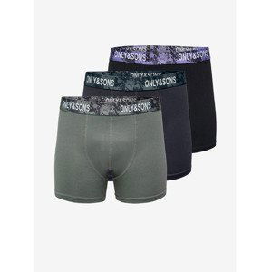 ONLY & SONS Fitz Boxerky 3 ks Čierna