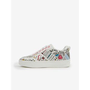 Desigual Fancy Lettering Tenisky Biela