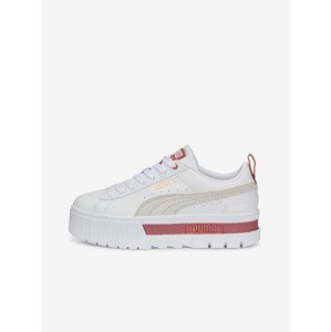 Puma Mayze Lth Wns White-Vapor Gray-Hea Tenisky Biela