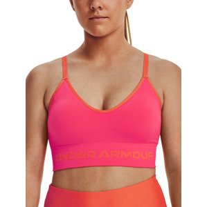 Under Armour UA Seamless Low Long Rib - růžová Športová podprsenka Ružová