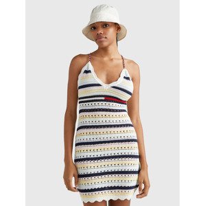 Tommy Jeans Ultra Mini Crochet Dress Šaty Biela