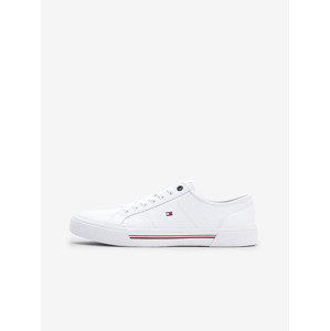 Tommy Hilfiger Core Corporate Vulc Leather Tenisky Biela