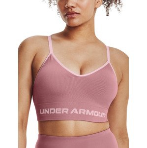 Under Armour UA Seamless Low Long Rib Športová podprsenka Ružová