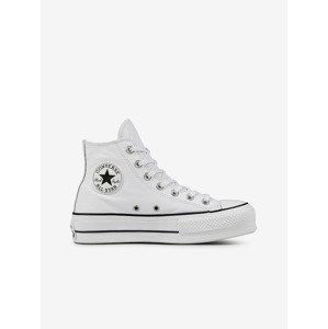 Converse Chuck Taylor All Star Lift Platform Leather Tenisky Biela