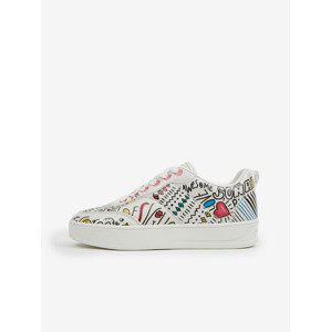 Desigual Fancy Lettering Tenisky Biela