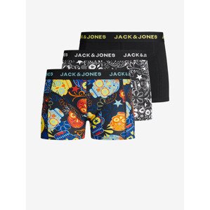 Jack & Jones Sugar Skull Boxerky 3 ks detské Čierna