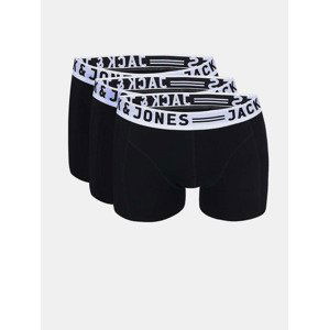 Jack & Jones Sense Boxerky 3 ks Čierna